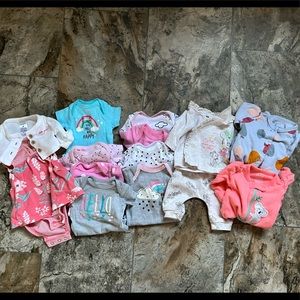 Preemie baby girl bundle of clothes
